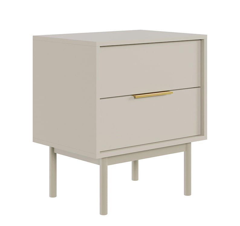 Szafka nocna Viviaro z dwiema szufladami 54 cm kaszmir  - zdjęcie 2