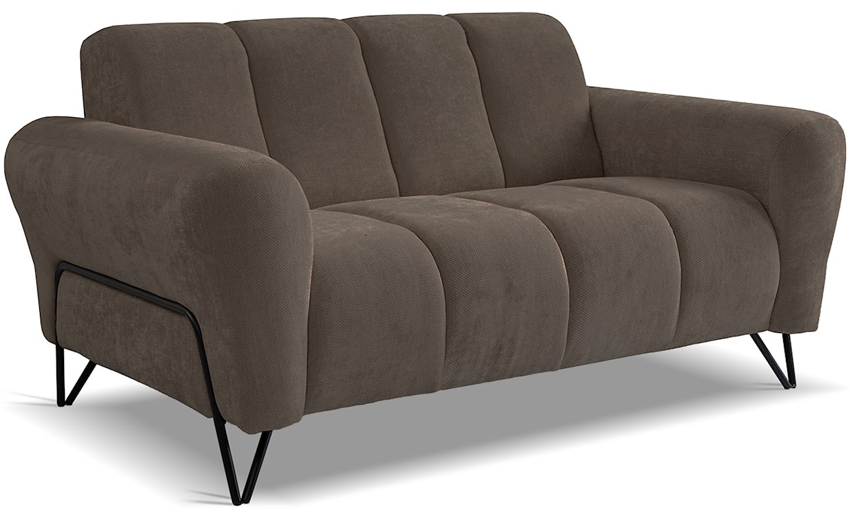Sofa dwuosobowa Volare brązowa szenil łatwoczyszczący  - zdjęcie 3