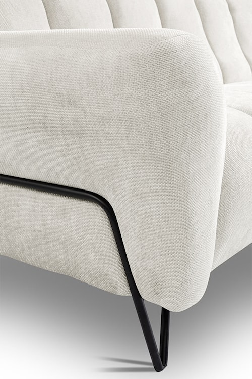 Sofa trzyosobowa Volare kremowa szenil łatwoczyszczący  - zdjęcie 4