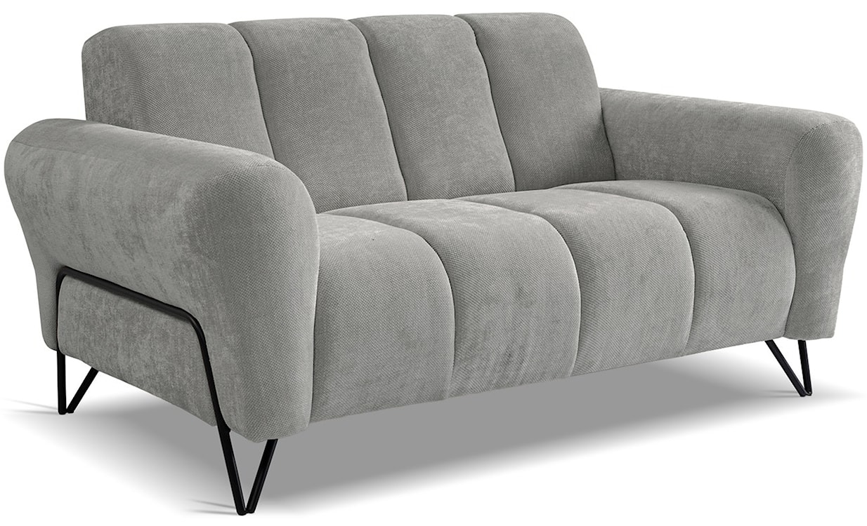 Sofa dwuosobowa Volare jasnoszara szenil łatwoczyszczący  - zdjęcie 3