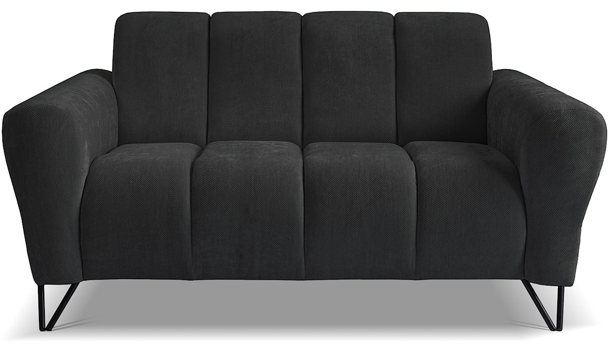 Sofa dwuosobowa Volare czarna szenil łatwoczyszczący 