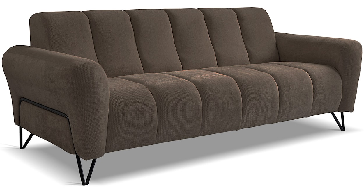 Sofa trzyosobowa Volare brązowa szenil łatwoczyszczący  - zdjęcie 3