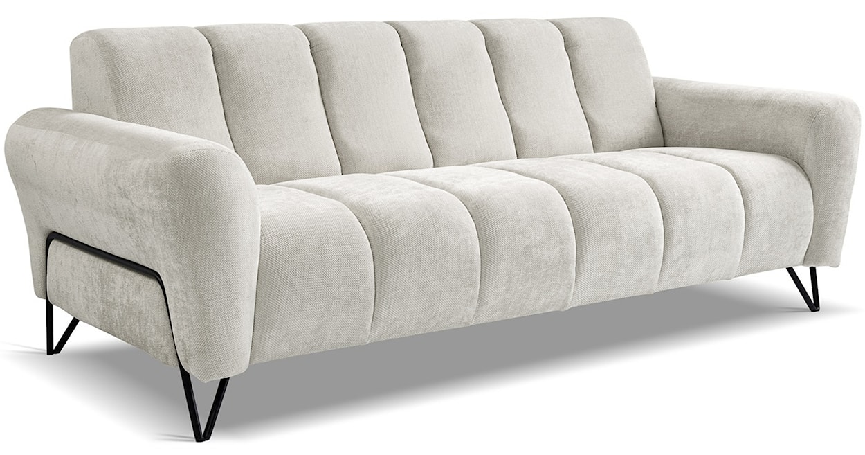 Sofa trzyosobowa Volare kremowa szenil łatwoczyszczący  - zdjęcie 3