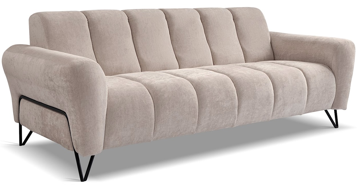 Sofa trzyosobowa Volare beżowa szenil łatwoczyszczący  - zdjęcie 3