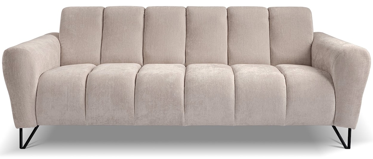 Sofa trzyosobowa Volare beżowa szenil łatwoczyszczący 