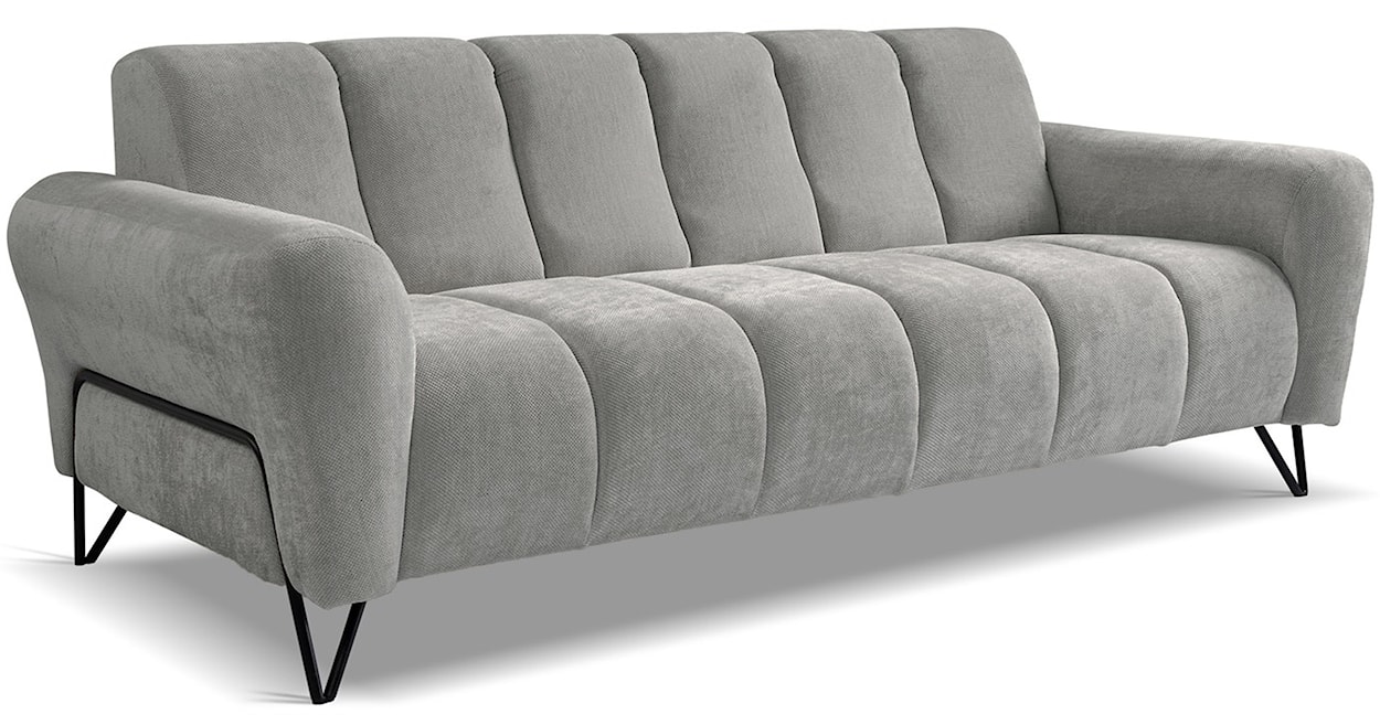 Sofa trzyosobowa Volare jasnoszara szenil łatwoczyszczący  - zdjęcie 3