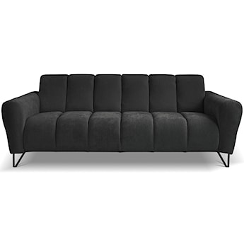 Sofa trzyosobowa Volare czarna szenil łatwoczyszczący