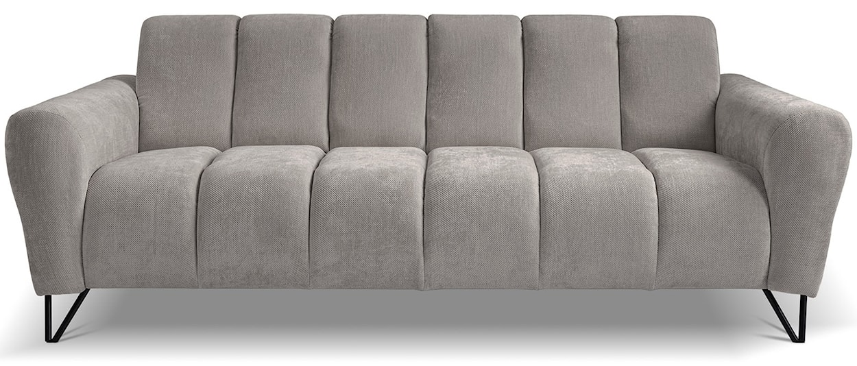 Sofa trzyosobowa Volare szarobeżowa szenil łatwoczyszczący 