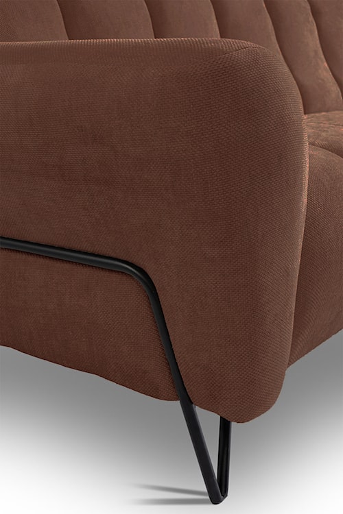 Sofa dwuosobowa Volare miedziana szenil łatwoczyszczący  - zdjęcie 4