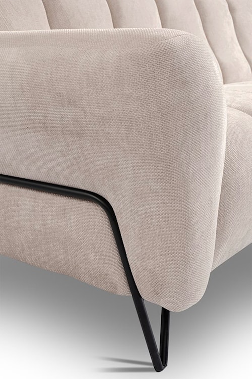 Sofa trzyosobowa Volare beżowa szenil łatwoczyszczący  - zdjęcie 4