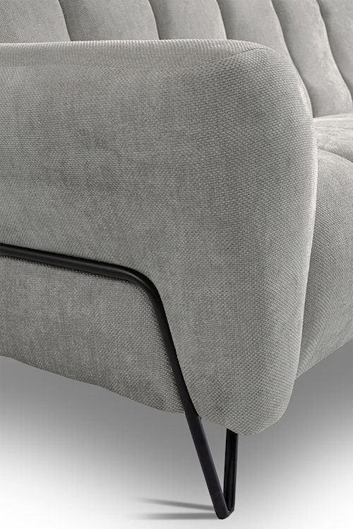 Sofa trzyosobowa Volare jasnoszara szenil łatwoczyszczący  - zdjęcie 4