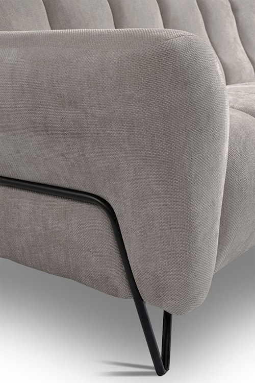 Sofa dwuosobowa Volare szarobeżowa szenil łatwoczyszczący  - zdjęcie 4