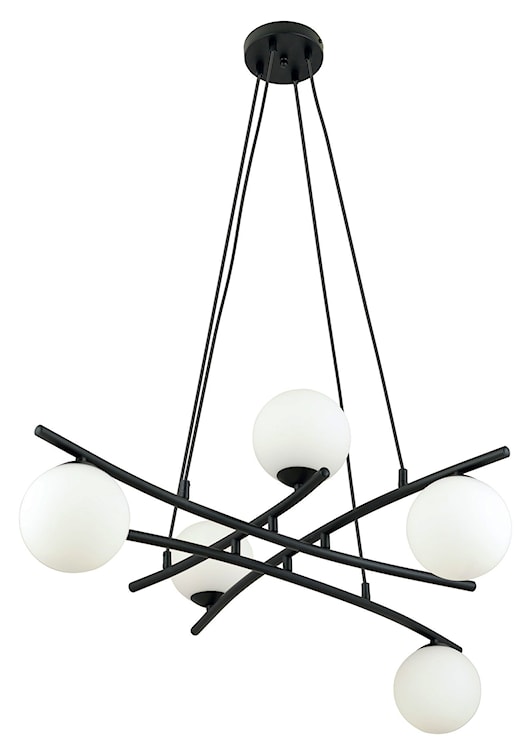 Lampa wisząca Vrestello czarno-biała x5