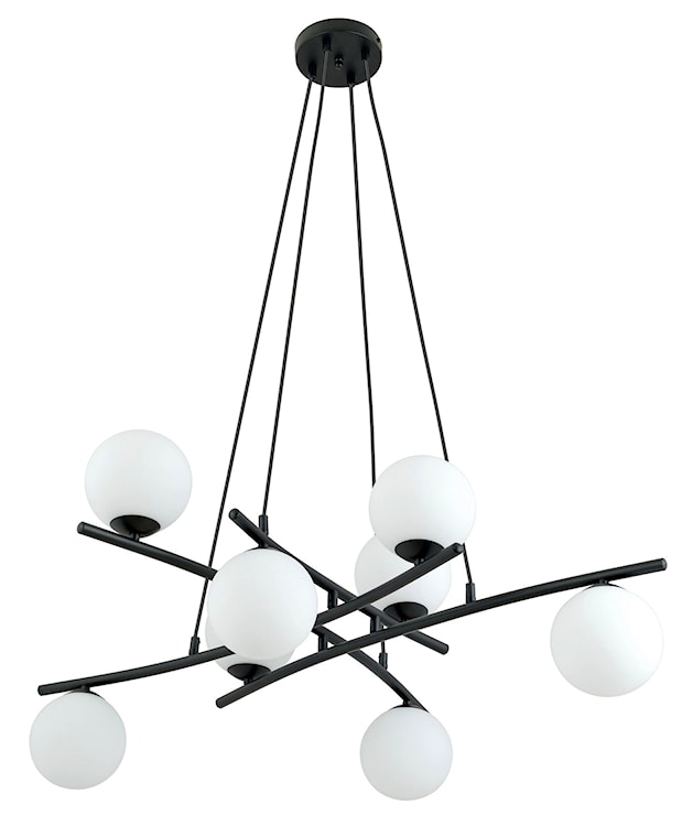 Lampa wisząca Vrestello czarno-biała x8