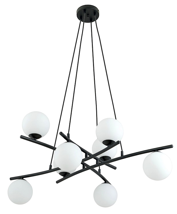 Lampa wisząca Vrestello czarno-biała x8 