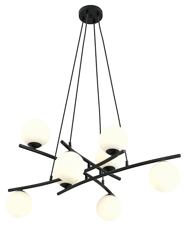 Lampa wisząca Vrestello czarno-biała x8  - zdjęcie 6