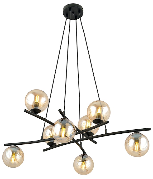 Lampa wisząca Vrestello czarno-miodowa x8  - zdjęcie 8