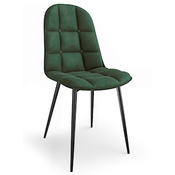 Krzesło tapicerowane Ligally pikowane zielone