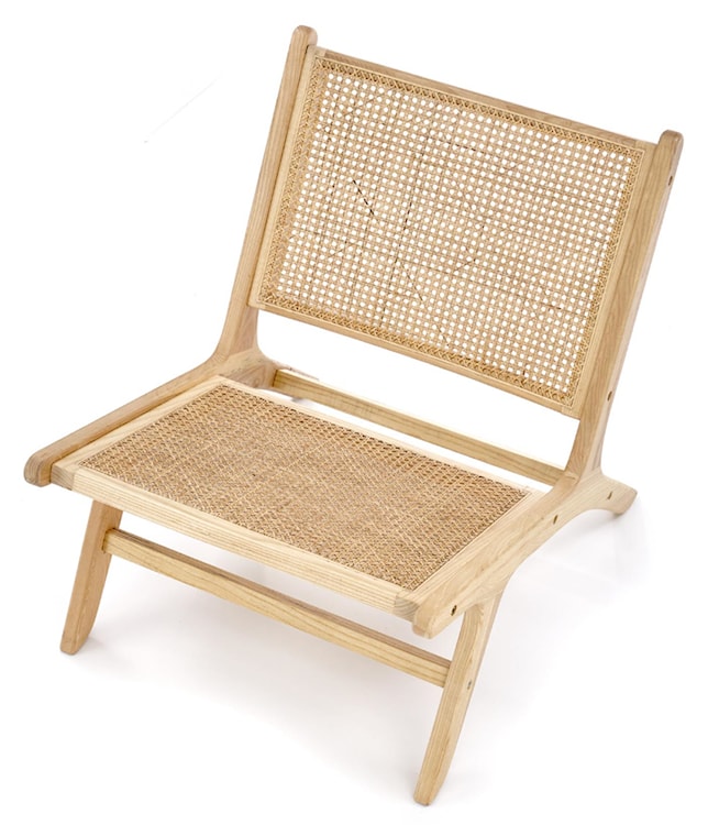 Fotel wypoczynkowy Raphan drewno lite/ rattan  - zdjęcie 4