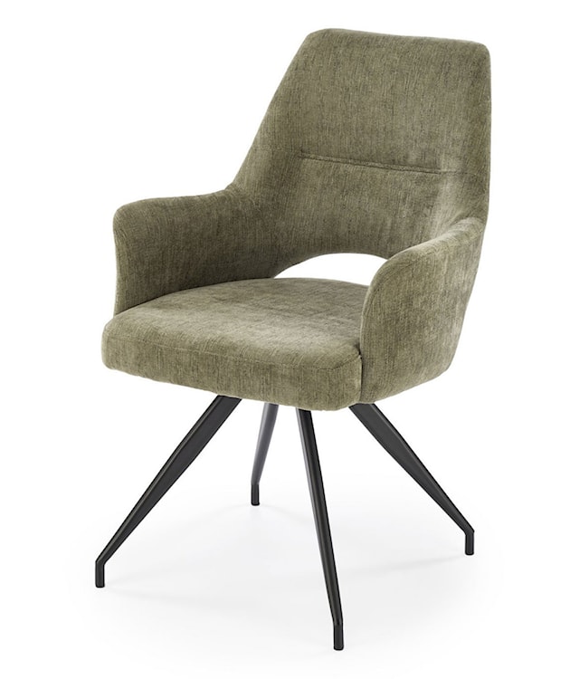 Krzesło tapicerowane Evencont tkanina oliwkowa
