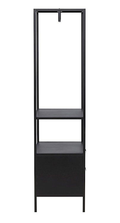 Wieszak stojący Efenes 180x70 cm z dwiema szufladami czarny  - zdjęcie 8