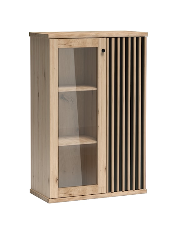 Witryna Lamelia jednodrzwiowa z lamelami w kolorze Artisan 