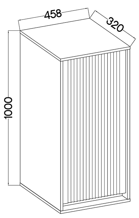 Szafka wisząca Osaka z ryflowanym frontem 46 cm dąb evoke  - zdjęcie 7