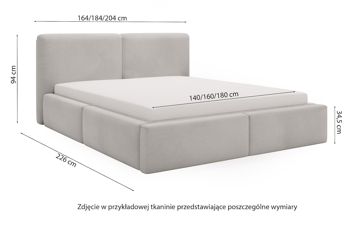 Łóżko tapicerowane 140x200 cm Papillo z pojemnikiem butelkowa zieleń welur stelaż metalowy  - zdjęcie 5