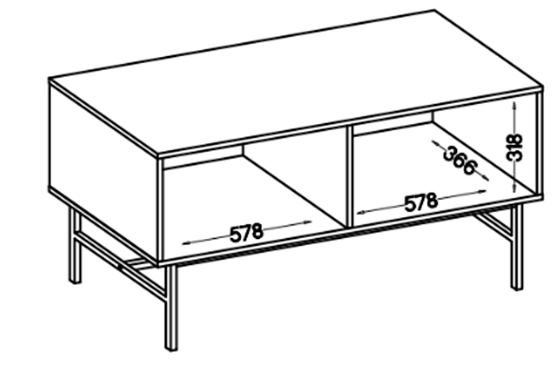 Szafka RTV dwudrzwiowa Oktio 121 cm czarny grafit na złotych nogach  - zdjęcie 6