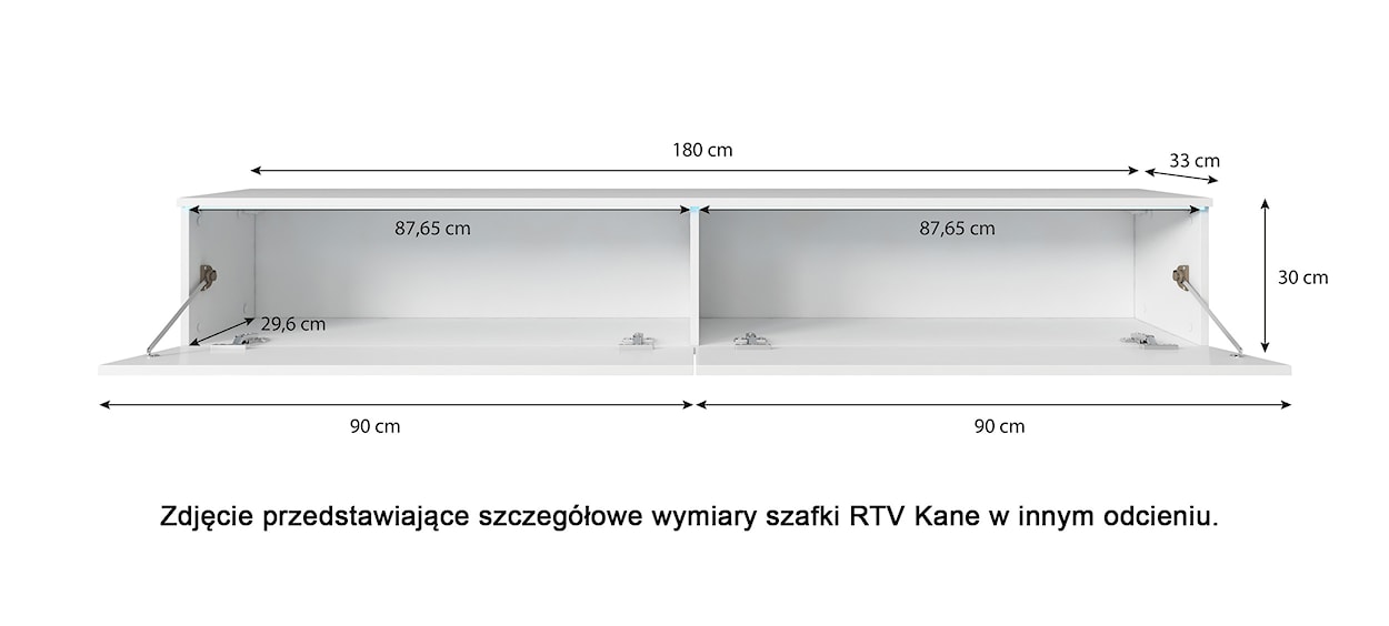 Szafka RTV dwudrzwiowa Kane 180 cm dąb artisan  - zdjęcie 7