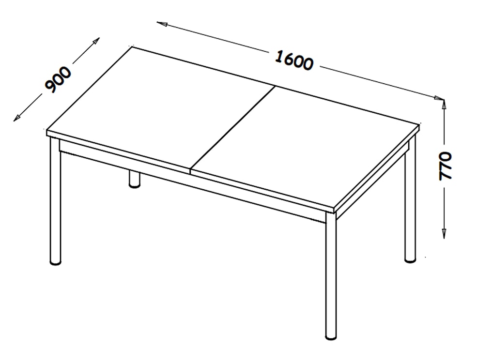 Stół rozkładany Prestigo 160-240x90 cm orzech warmia/czarny/san sebastian  - zdjęcie 6