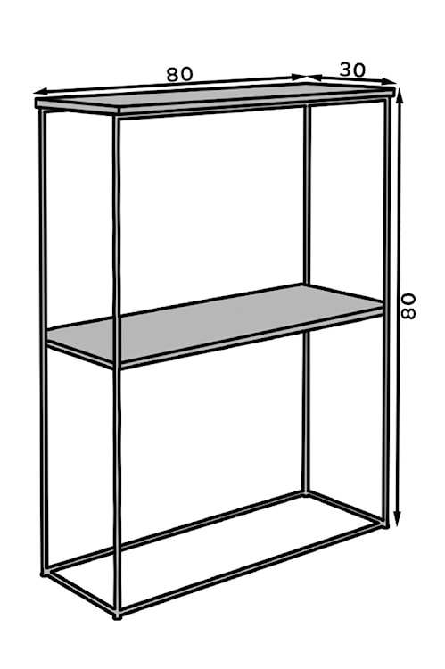 Konsola Toni z półką 80 cm Dąb sonoma z czarnymi nogami  - zdjęcie 4