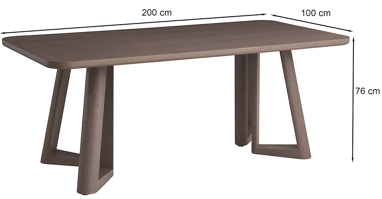 Stół do jadalni Alisser 200x100 cm orzech fornir  - zdjęcie 9