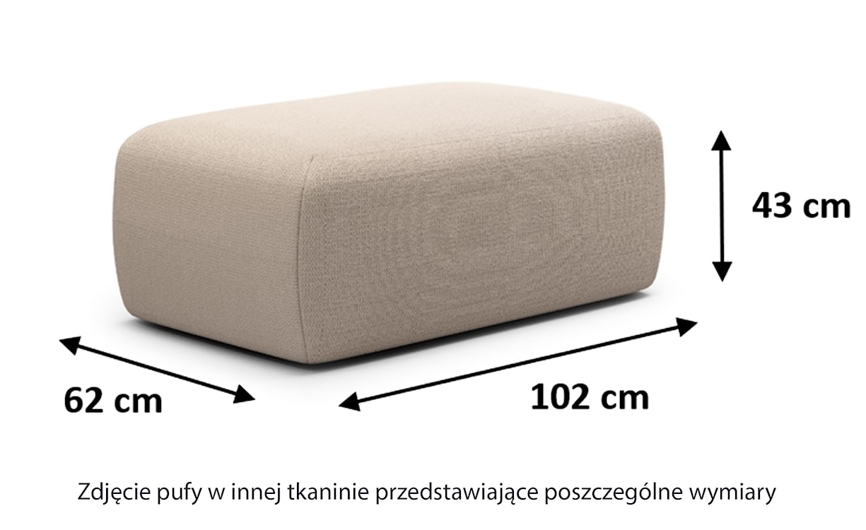 Pufa Lummi czarna szenil hydrofobowy  - zdjęcie 4