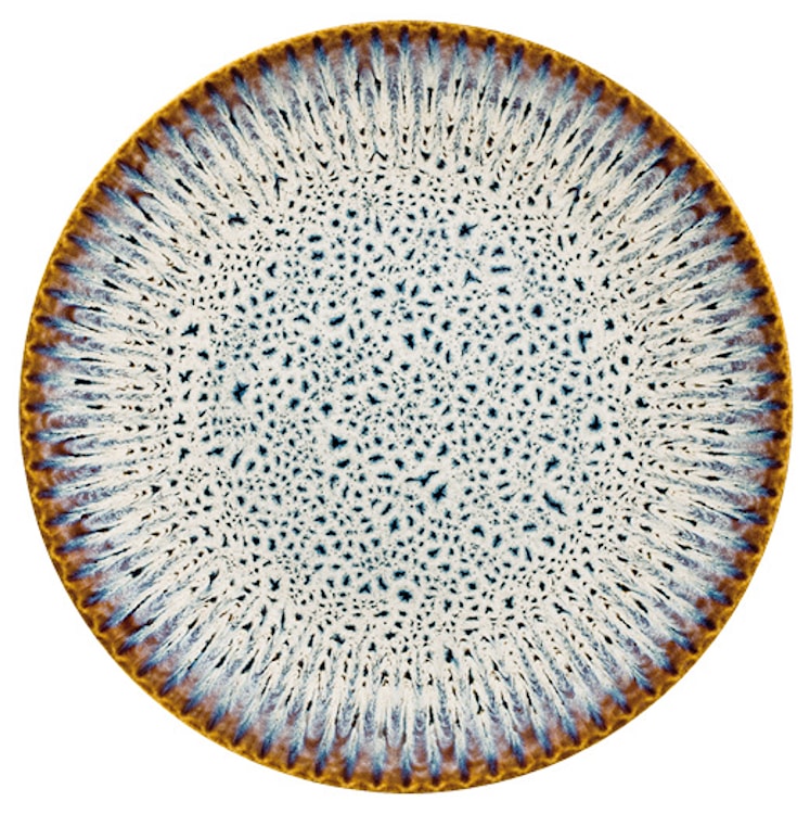 Talerz płytki Desert 27,5 cm ceramiczny niebiesko-brązowy 