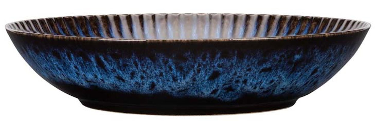 Talerz głęboki Cosmos 22 cm ceramiczny niebieski 