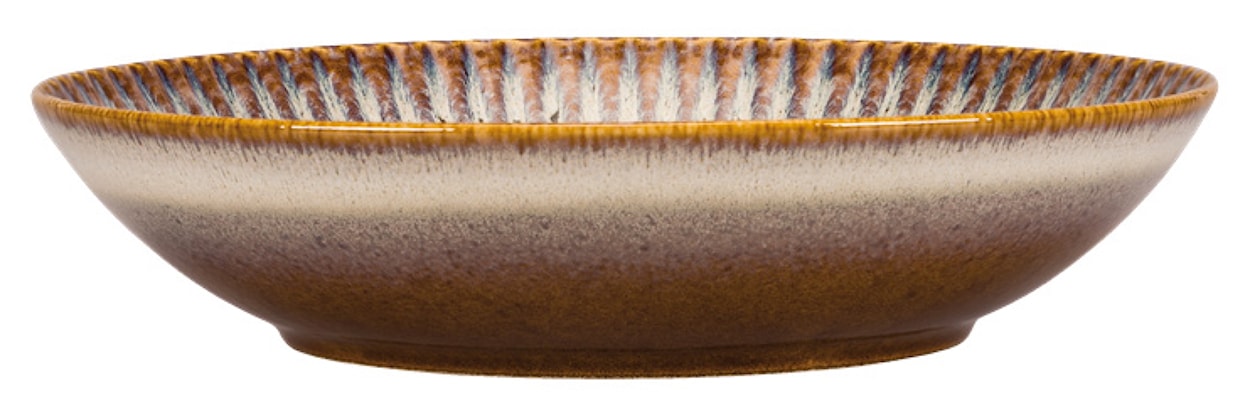 Talerz głęboki Desert 22 cm ceramiczny niebiesko-brązowy  - zdjęcie 3