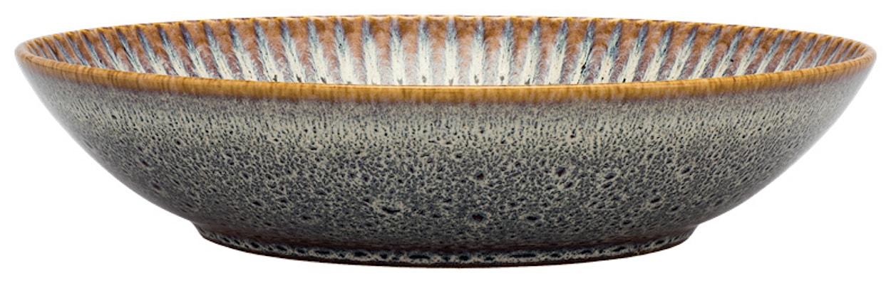 Talerz głęboki Desert 22 cm ceramiczny niebiesko-brązowy 