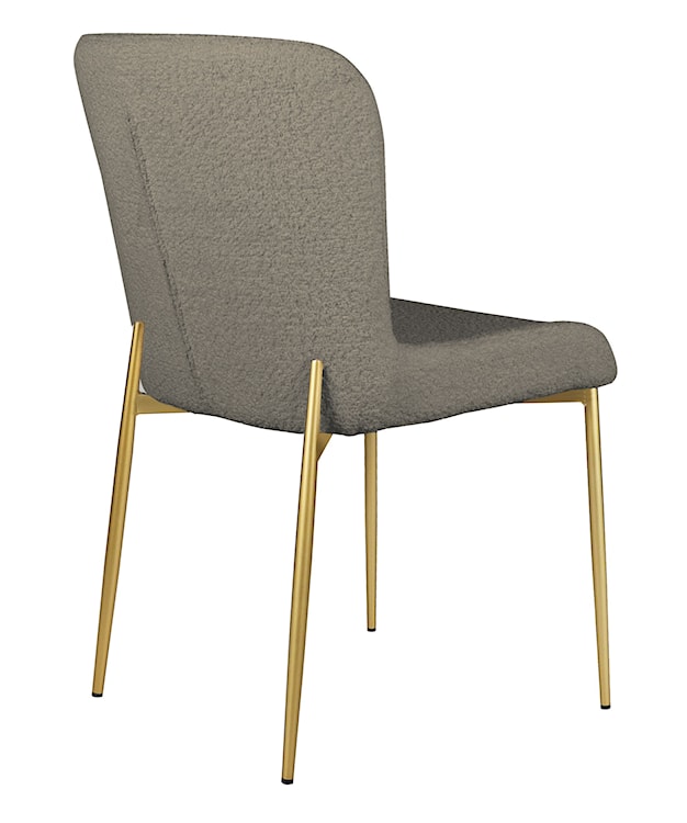 Krzesło tapicerowane Neul szarobeżowa bouclé na złotych nogach  - zdjęcie 6