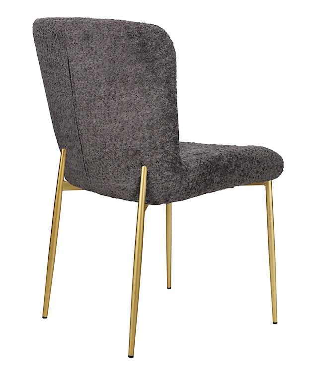 Krzesło tapicerowane Neul szara bouclé na złotych nogach  - zdjęcie 6