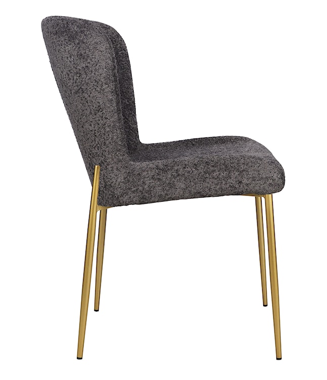 Krzesło tapicerowane Neul szara bouclé na złotych nogach  - zdjęcie 5