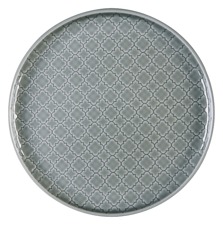 Talerz płytki porcelanowy Marrakesz 20 cm szary 