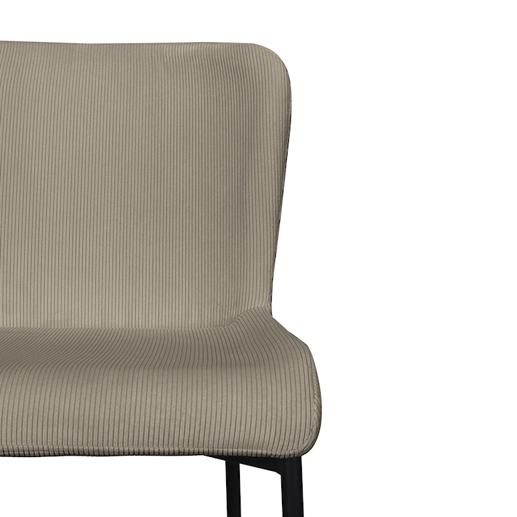 Krzesło tapicerowane Neul perłowa szarość sztruks na czarnych nogach  - zdjęcie 3
