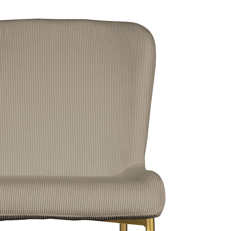 Krzesło tapicerowane Neul perłowa szarość sztruks na złotych nogach  - zdjęcie 3