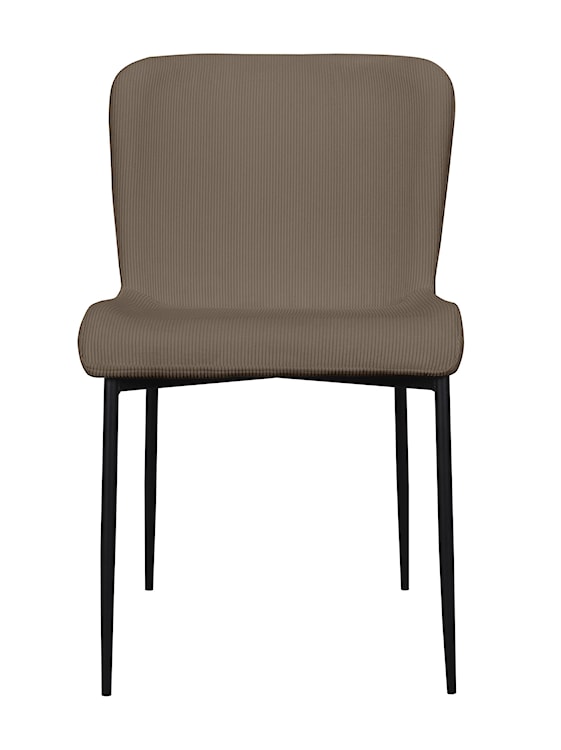 Krzesło tapicerowane Neul brązowy sztruks na czarnych nogach  - zdjęcie 4