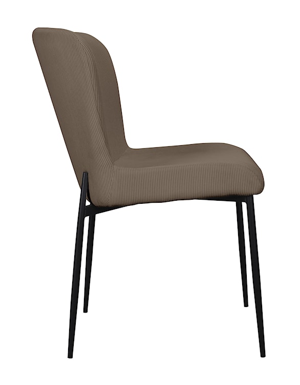 Krzesło tapicerowane Neul brązowy sztruks na czarnych nogach  - zdjęcie 5