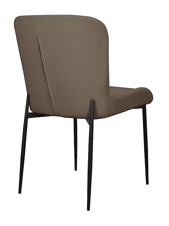 Krzesło tapicerowane Neul brązowy sztruks na czarnych nogach  - zdjęcie 6