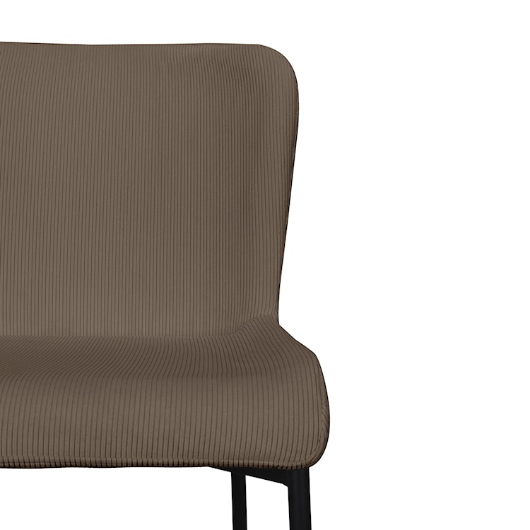 Krzesło tapicerowane Neul brązowy sztruks na czarnych nogach  - zdjęcie 3