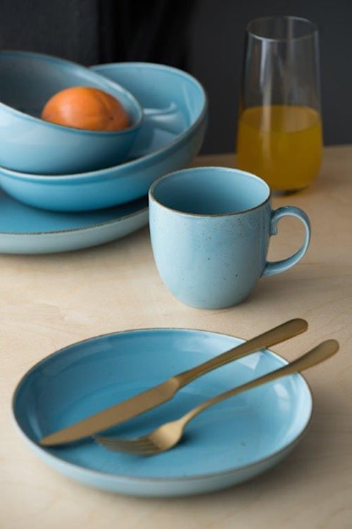 Miska salaterka porcelanowa Rondo 16 cm niebieska  - zdjęcie 4