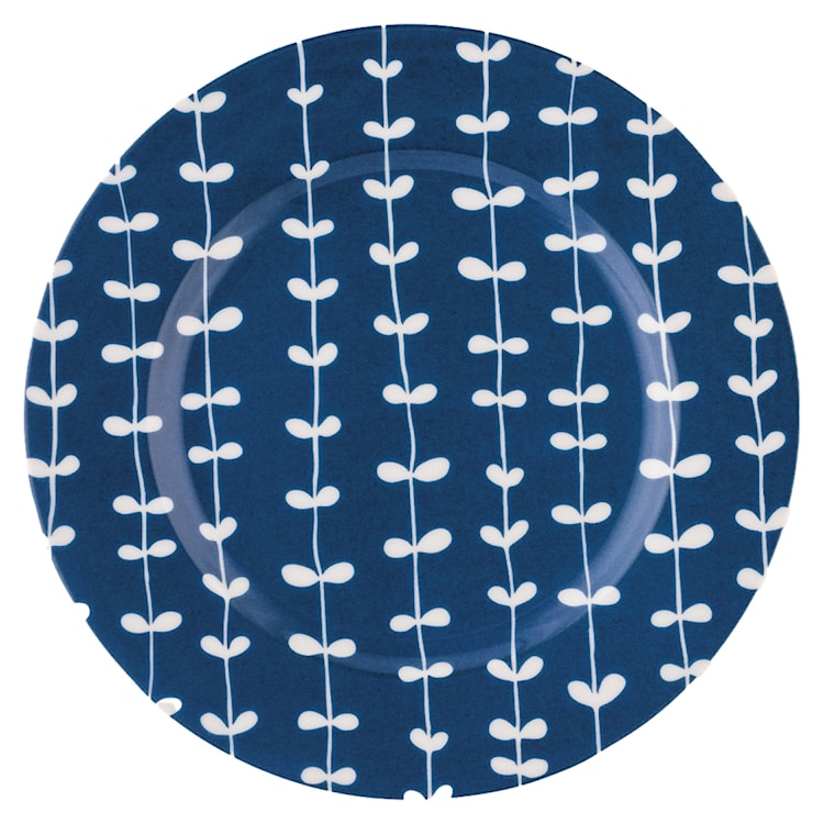 Zestaw 6 talerzy płytkich porcelanowych Scandy Blue 19 cm biało-niebieskie 